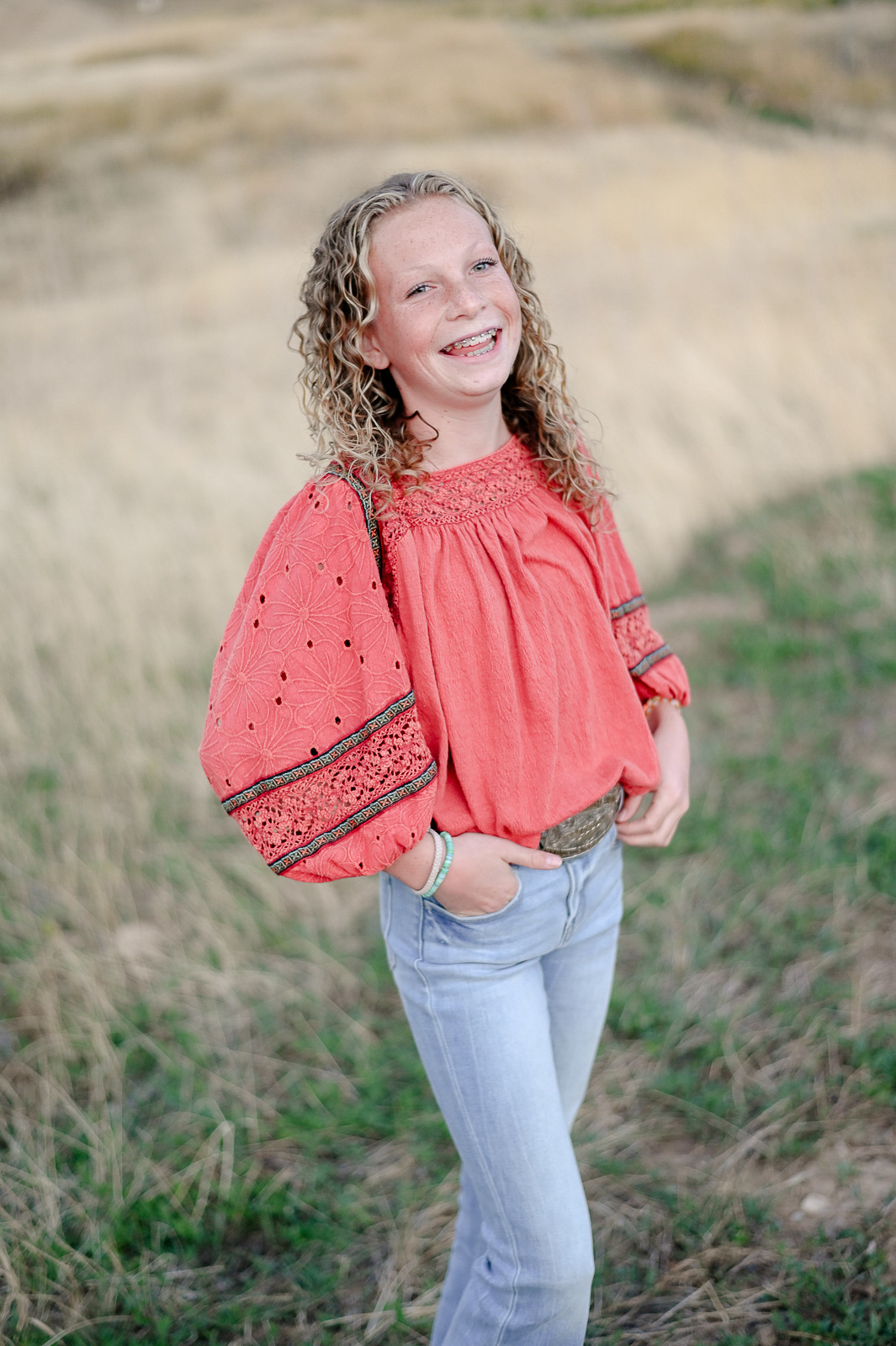 All smiles in the foothills of the mountains in Mapleton Utah.