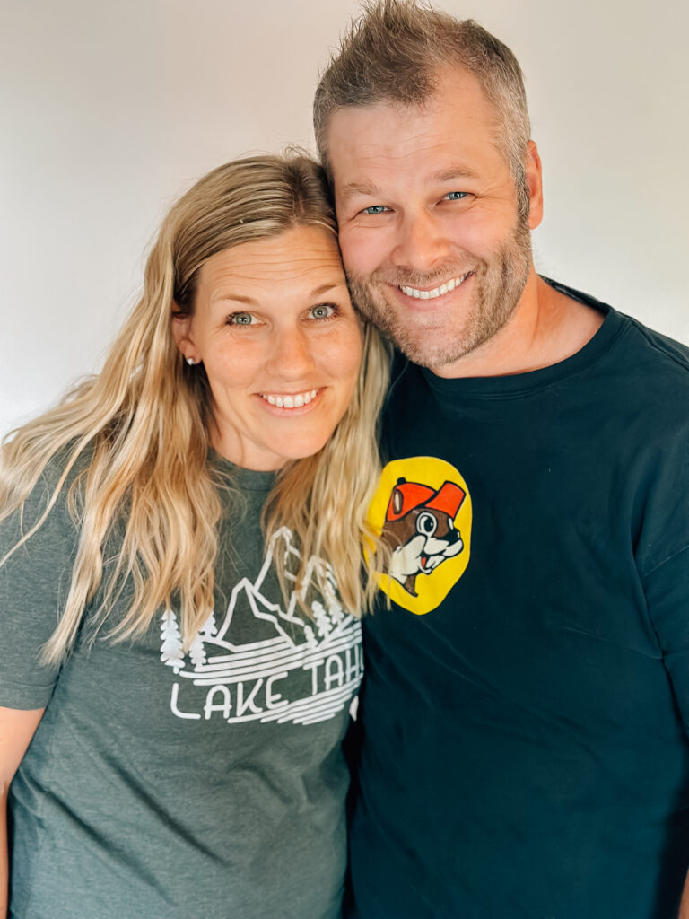 Brother and sister smile for the camera in North Orem, UT. 