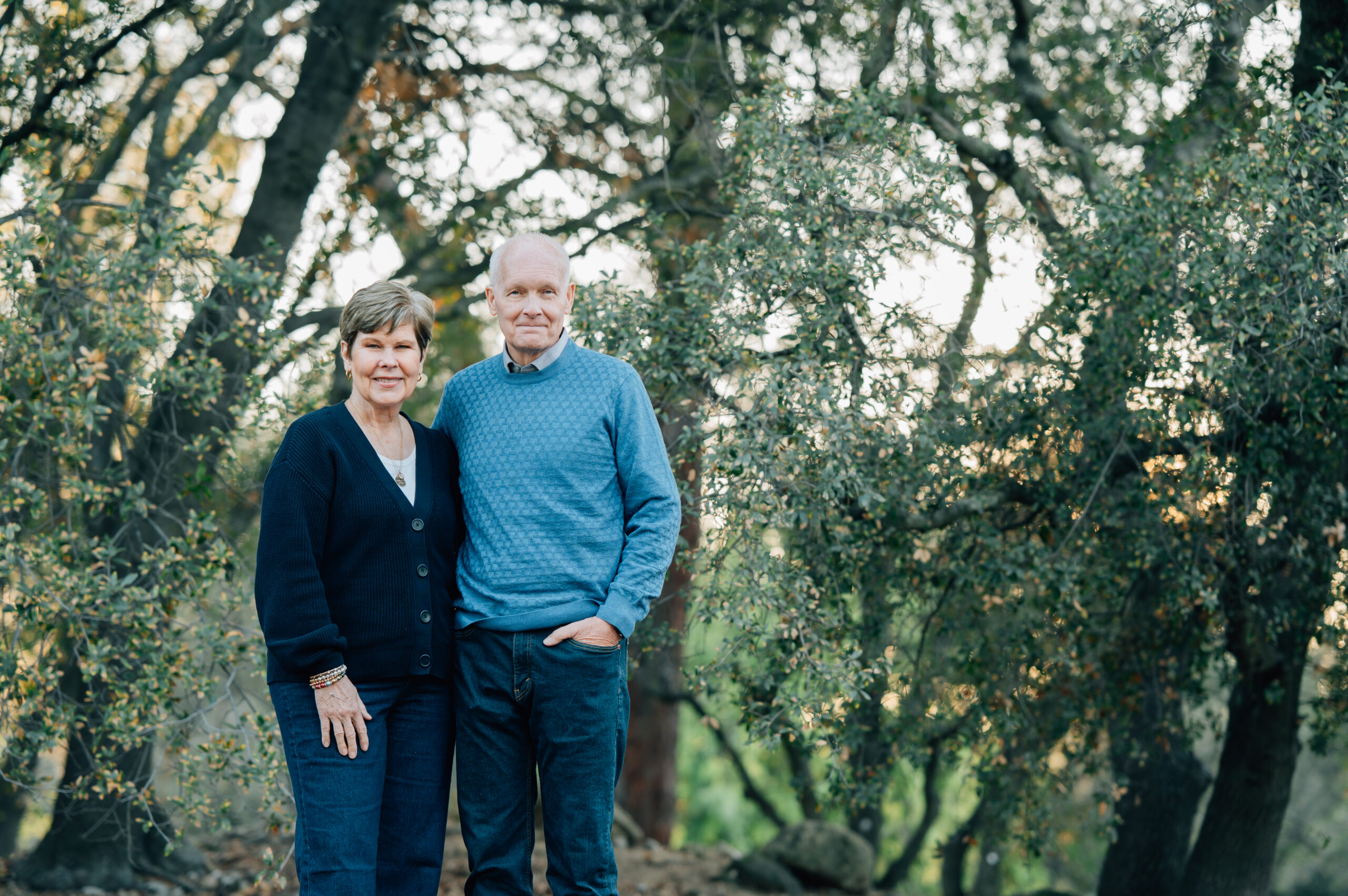 Couple celebrating 45 years of marriage during a legacy portrait session