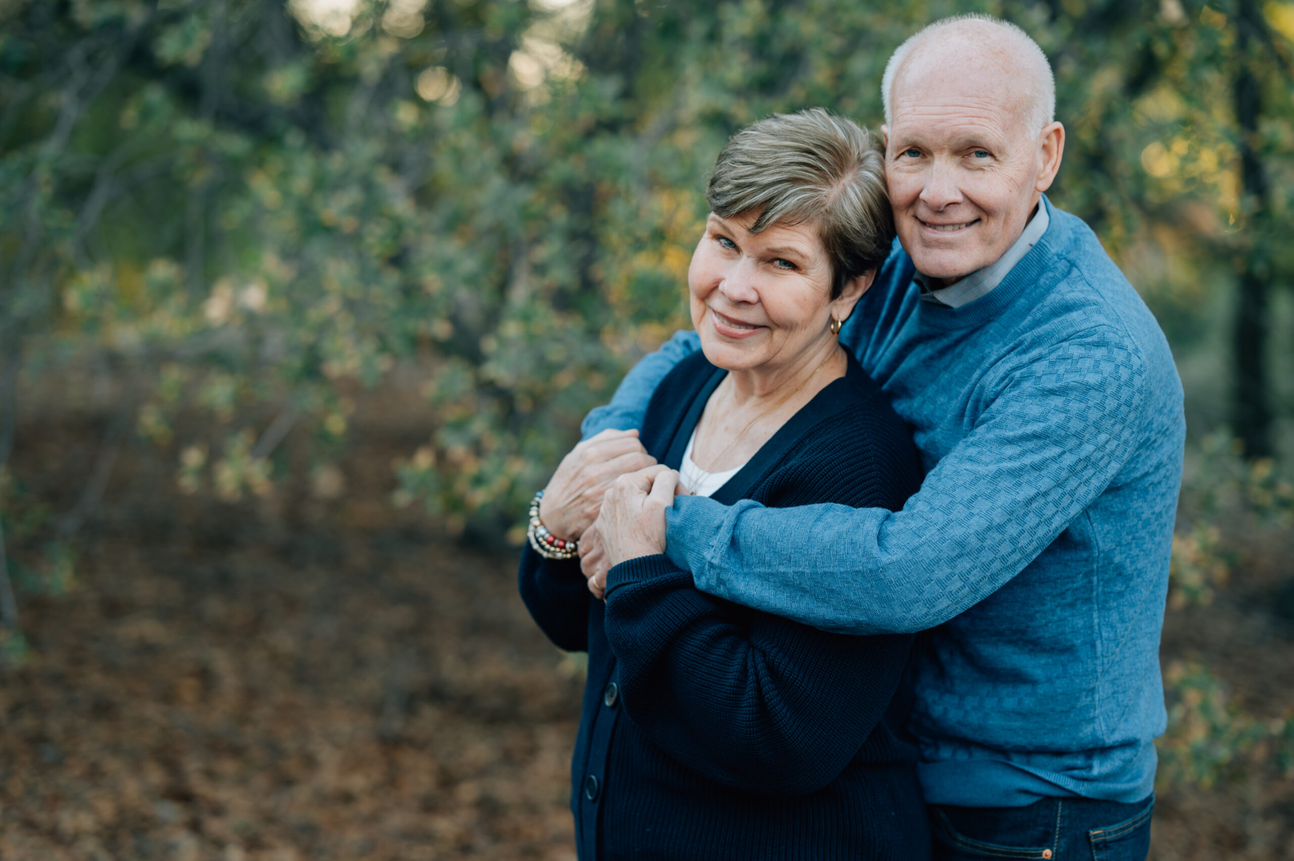 Couple celebrating 45 years of marriage during a legacy portrait session