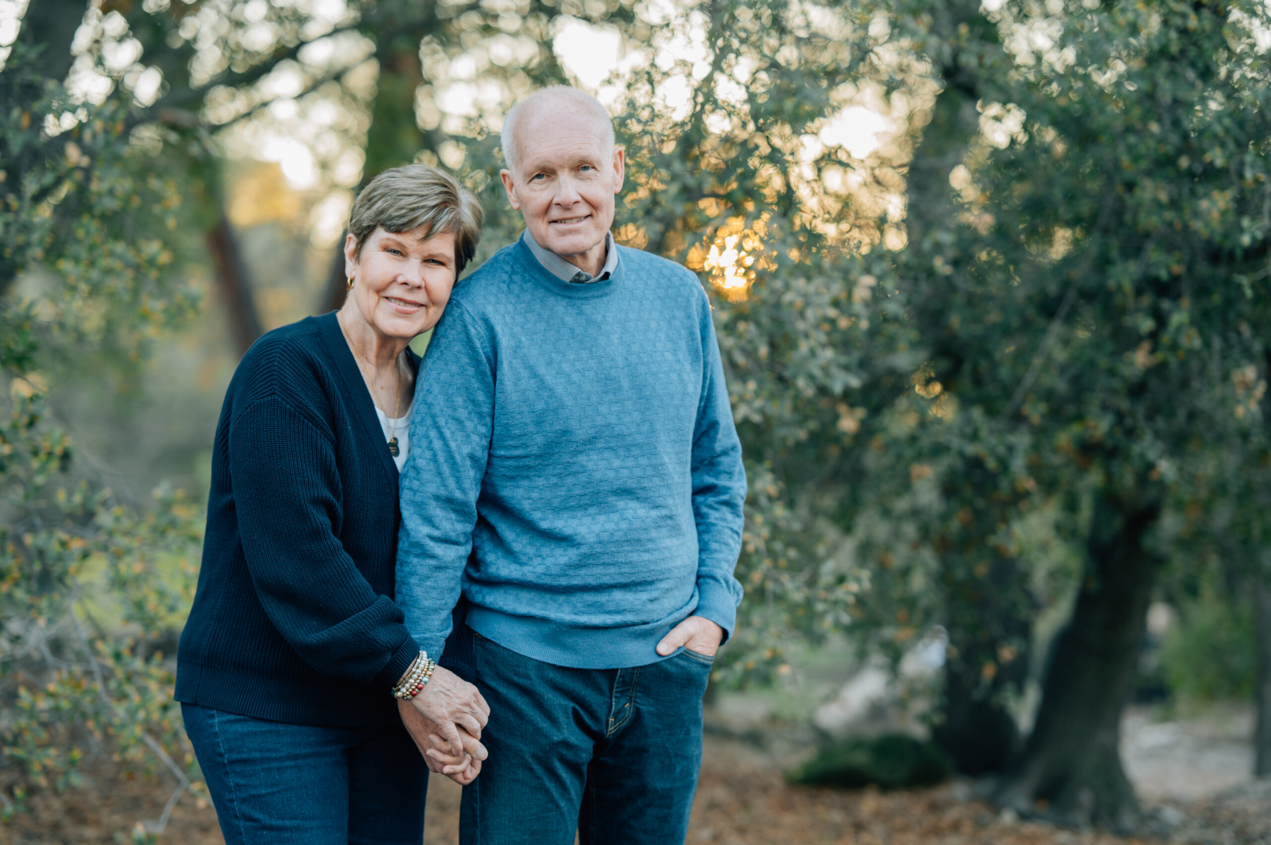Couple celebrating 45 years of marriage during a legacy portrait session