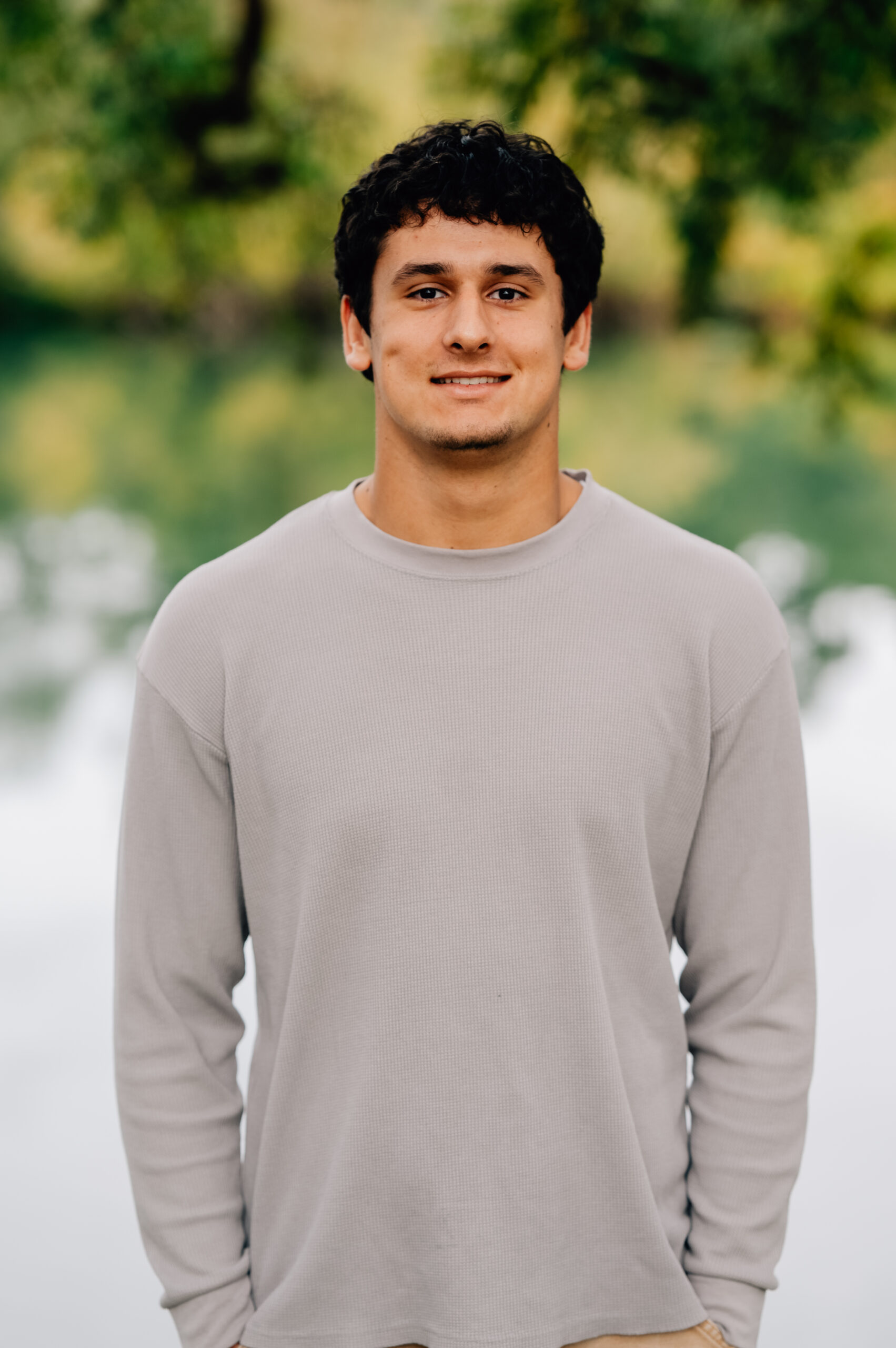 Portrait of sibling next to Lodi Lake
