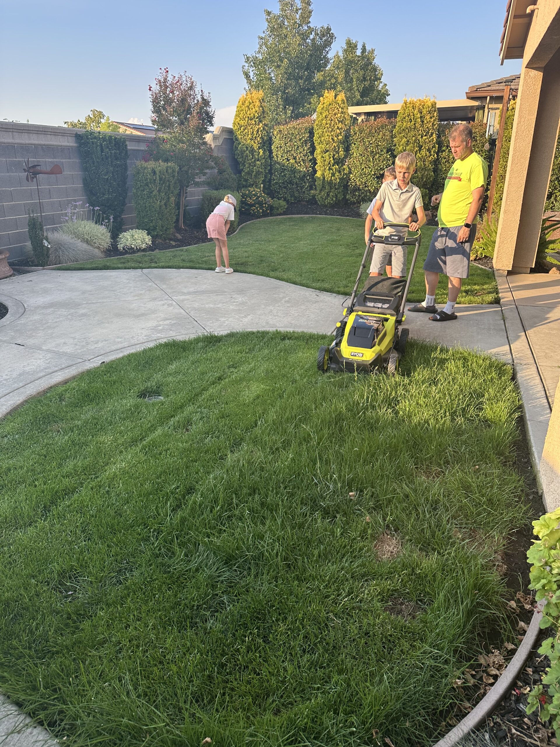 Learning to mow in Rocklin CA