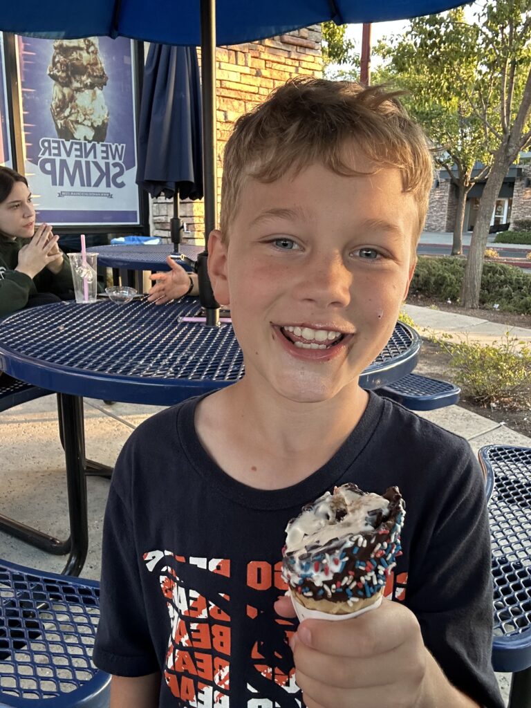 Grabbing Handel's ice cream in Roseville CA