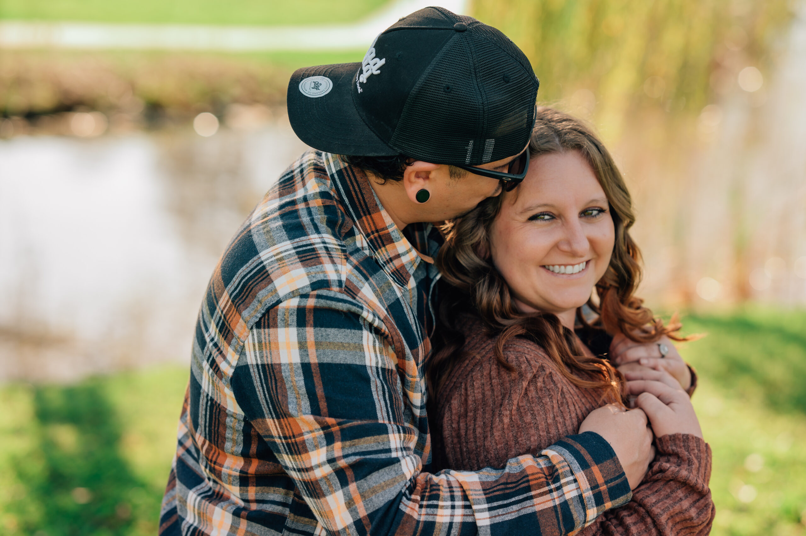 parents portrait under willow tree stockton california