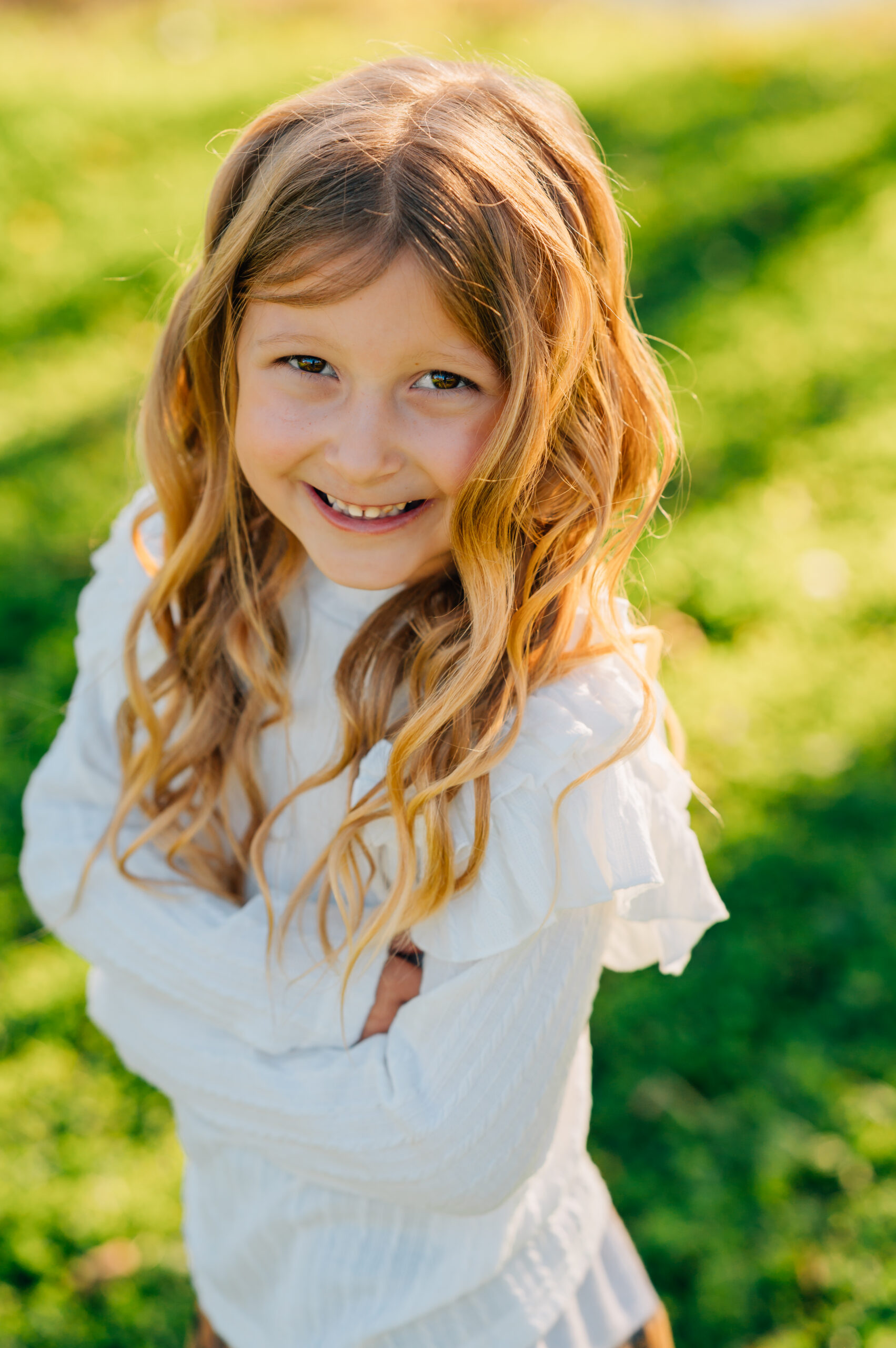 young girl portrait at family photo session