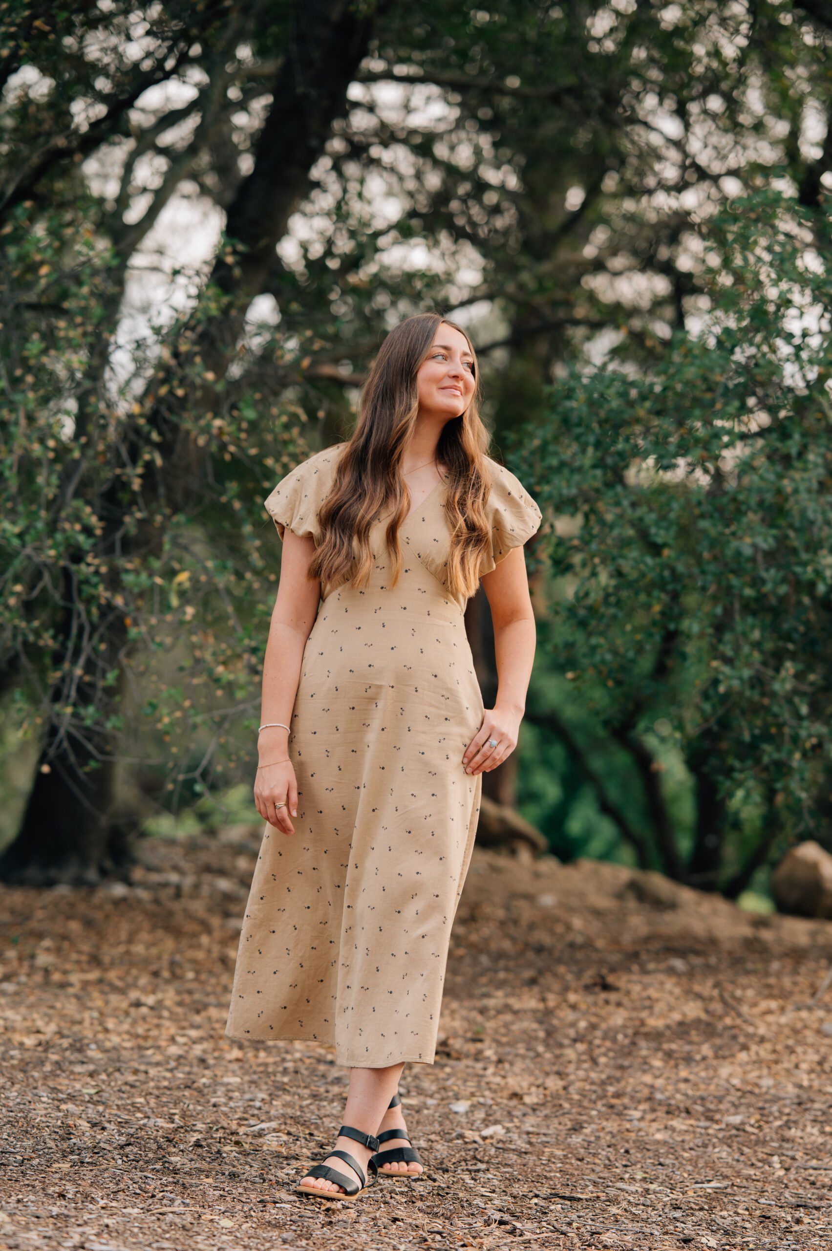 Rocklin senior portrait session with soft earthy tones and natural light